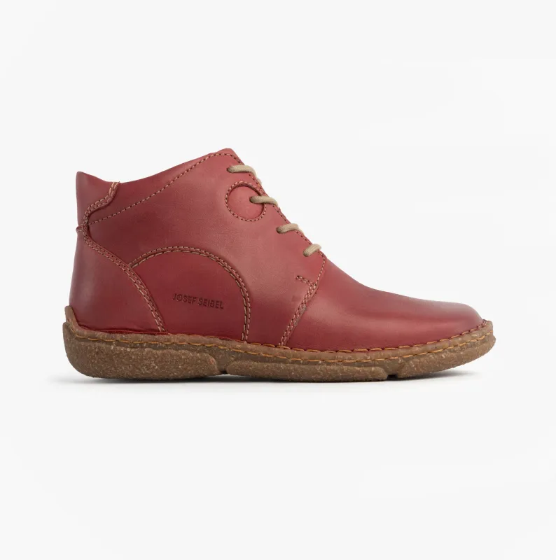 Josef Seibel NEELE 46 Womens Lace Up Ankle Boots Bordeaux sold by Shuperb