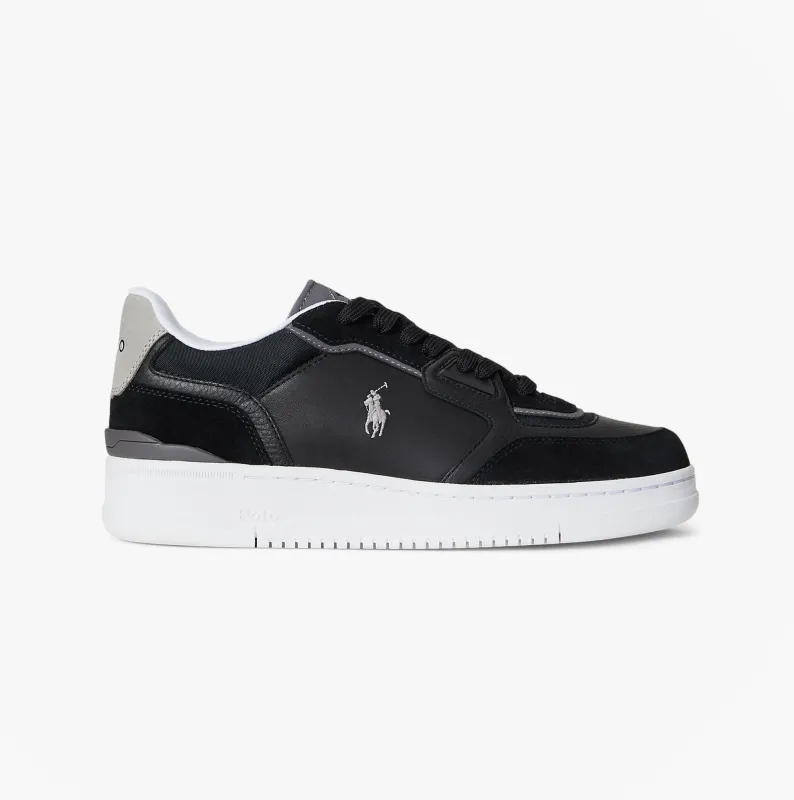 Polo Ralph Lauren Open Masters Mens Suede-Panelled Trainer Black sold by Shuperb