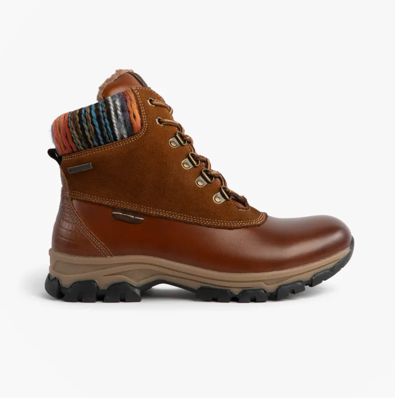 Josef Seibel WYNTER 02 Womens Waterproof Lace Up Boots Brandy sold by Shuperb