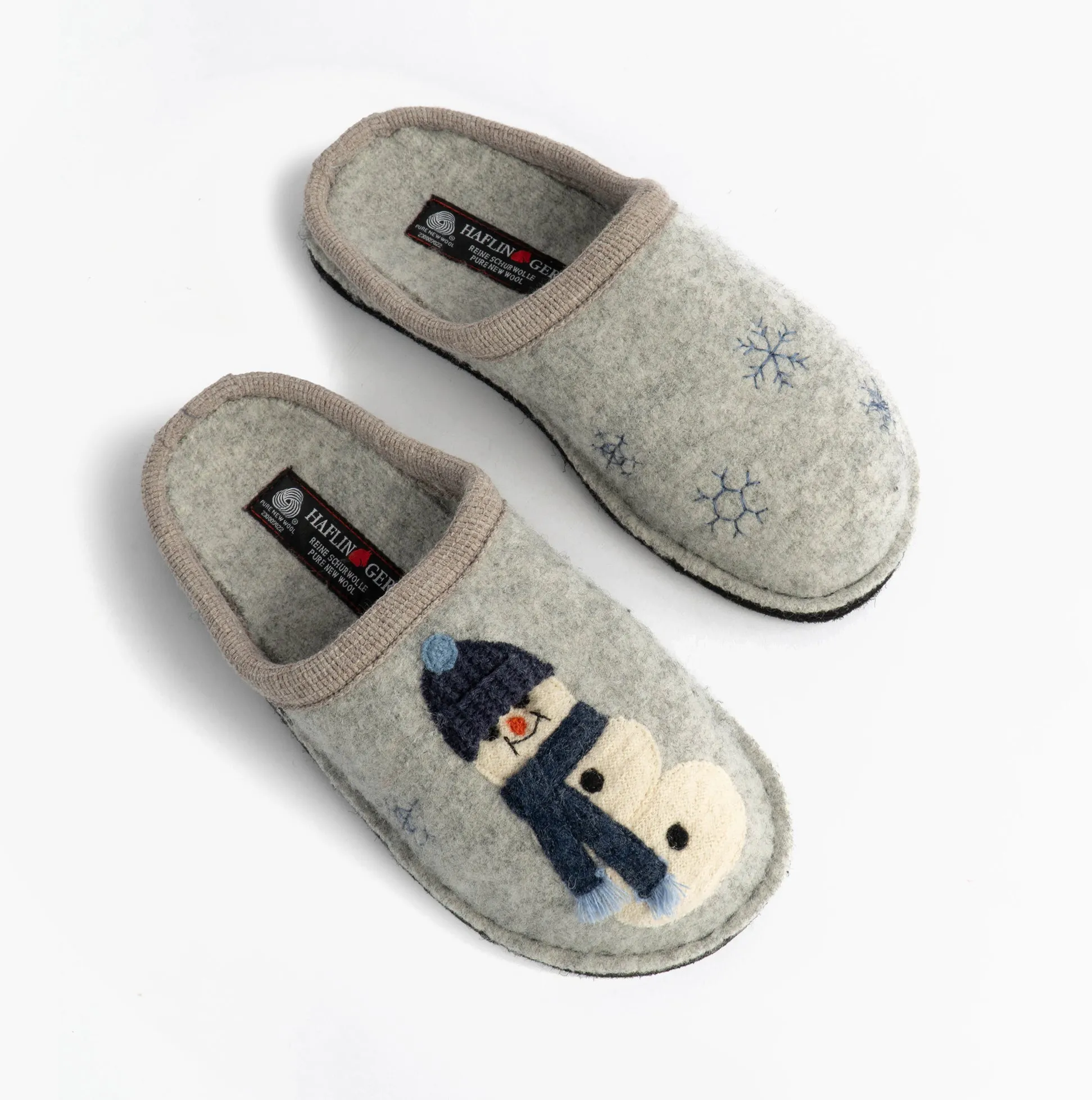 Haflinger OLAF Womens Snowman Mule Slippers Light Grey sold by Shuperb product image thumbnail 2