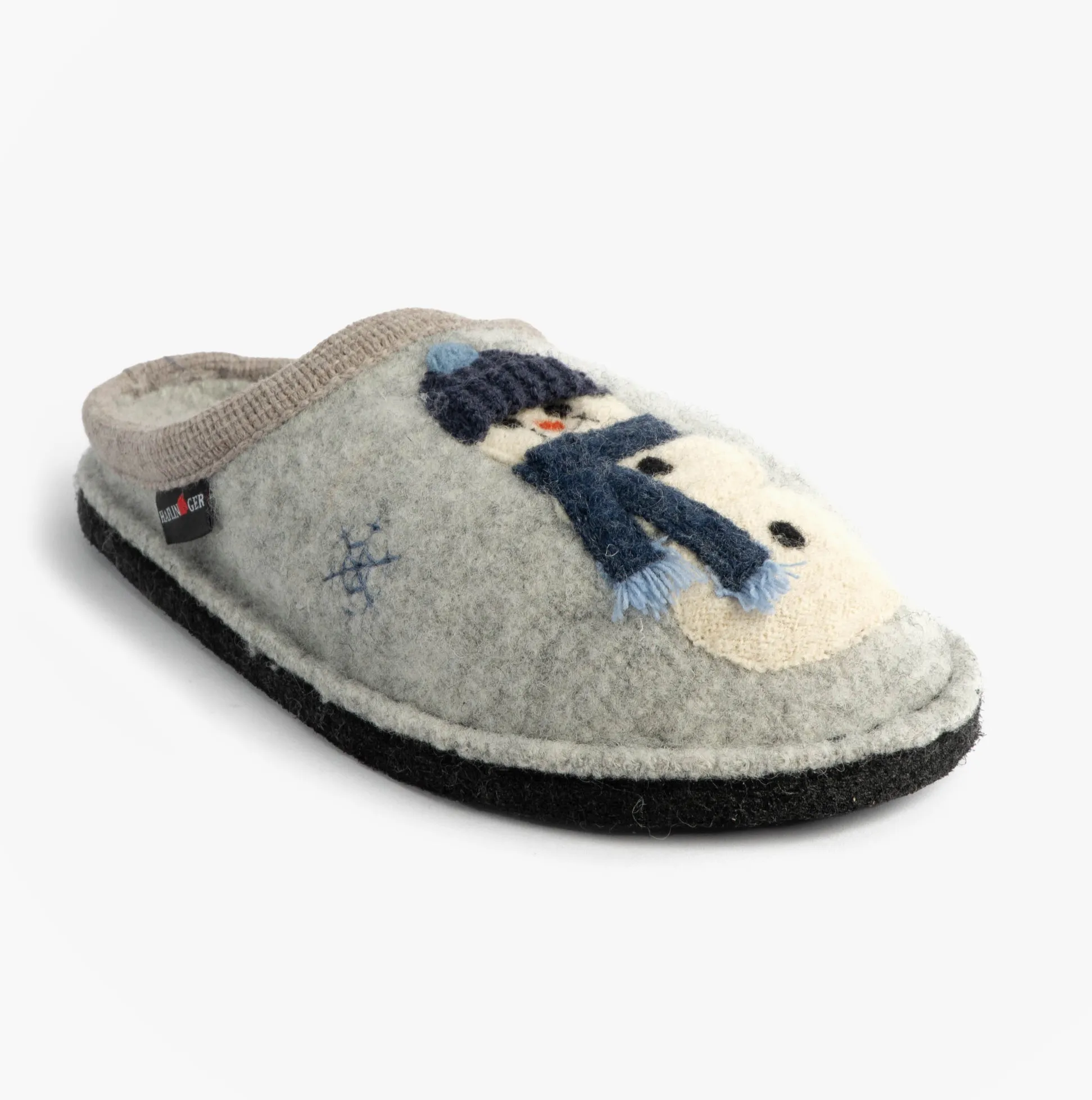 Haflinger OLAF Womens Snowman Mule Slippers Light Grey sold by Shuperb product image thumbnail 3