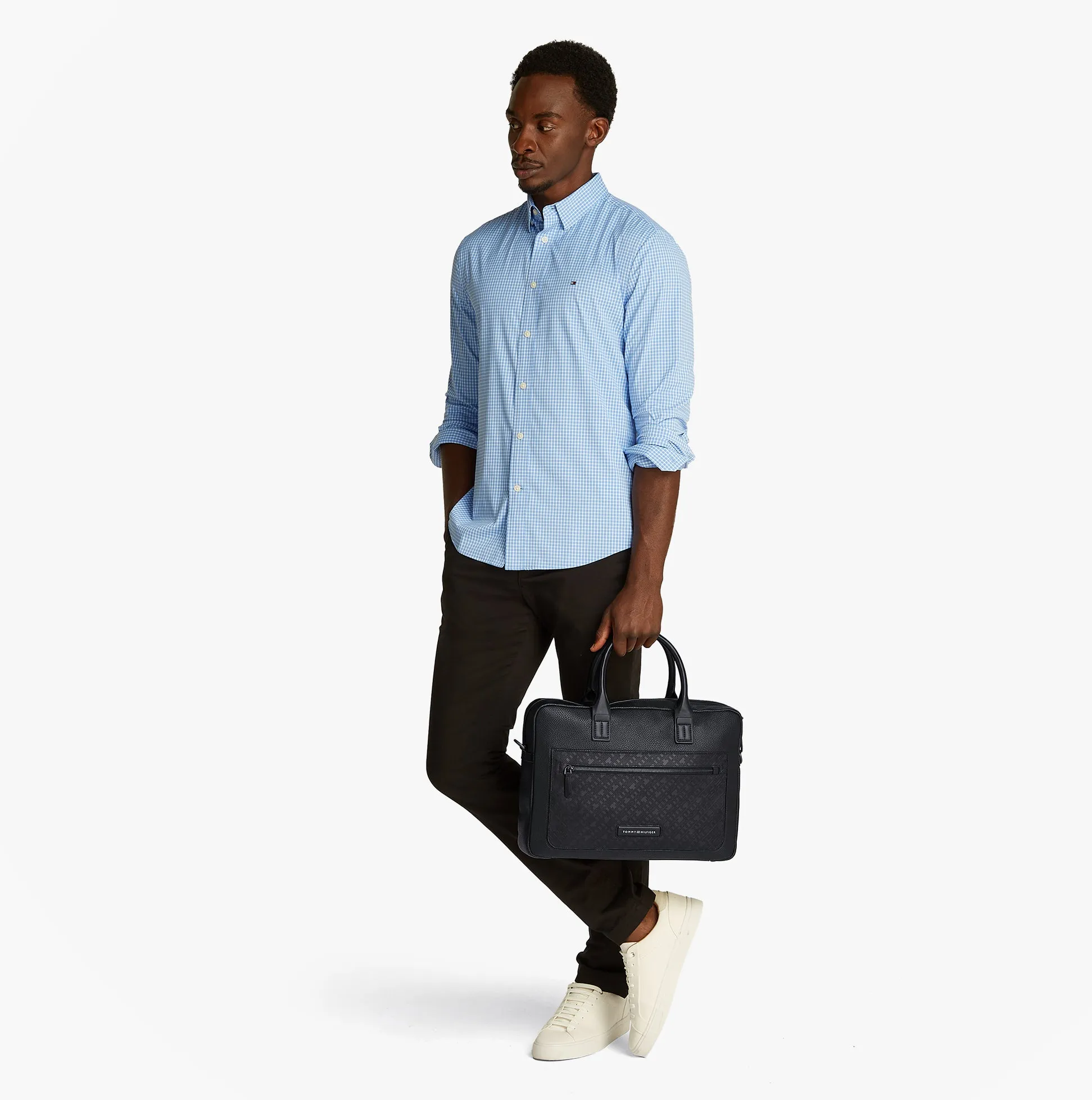 Tommy Hilfiger MONOGRAM PEBBLE GRAIN Mens Laptop Bag Black sold by Shuperb product image thumbnail 2