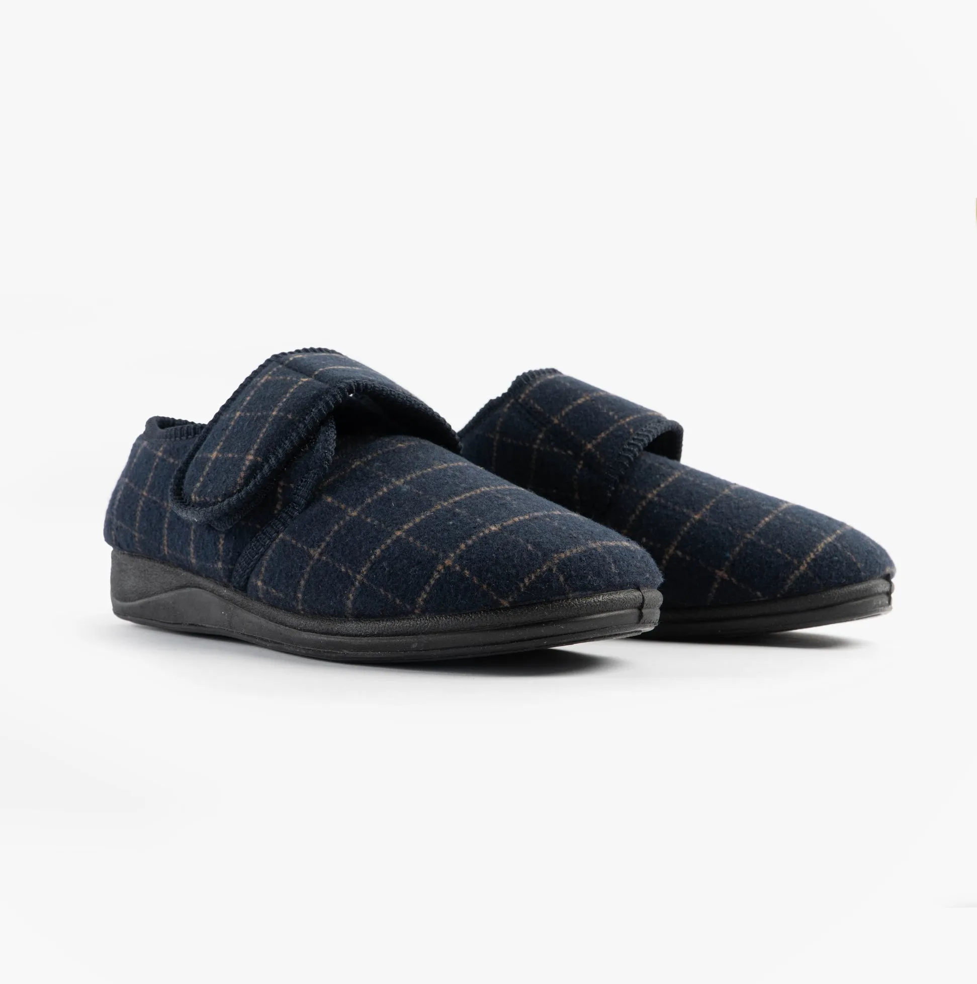 Jo & Joe DENNIS Mens Adjustable Full Slippers Navy sold by Shuperb product image thumbnail 5