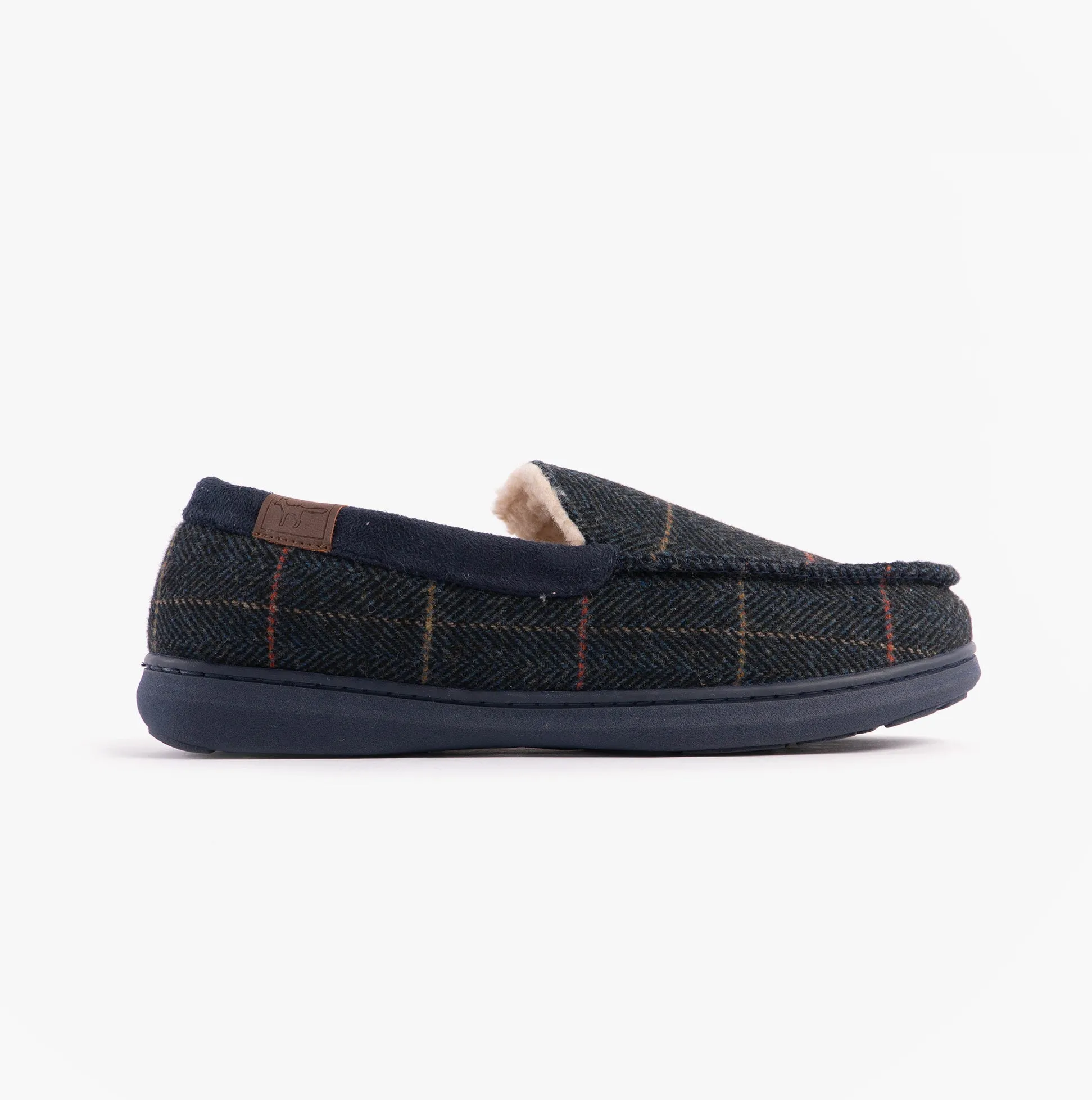 Jo & Joe GLENCOE Mens Tartan Slippers Navy sold by Shuperb