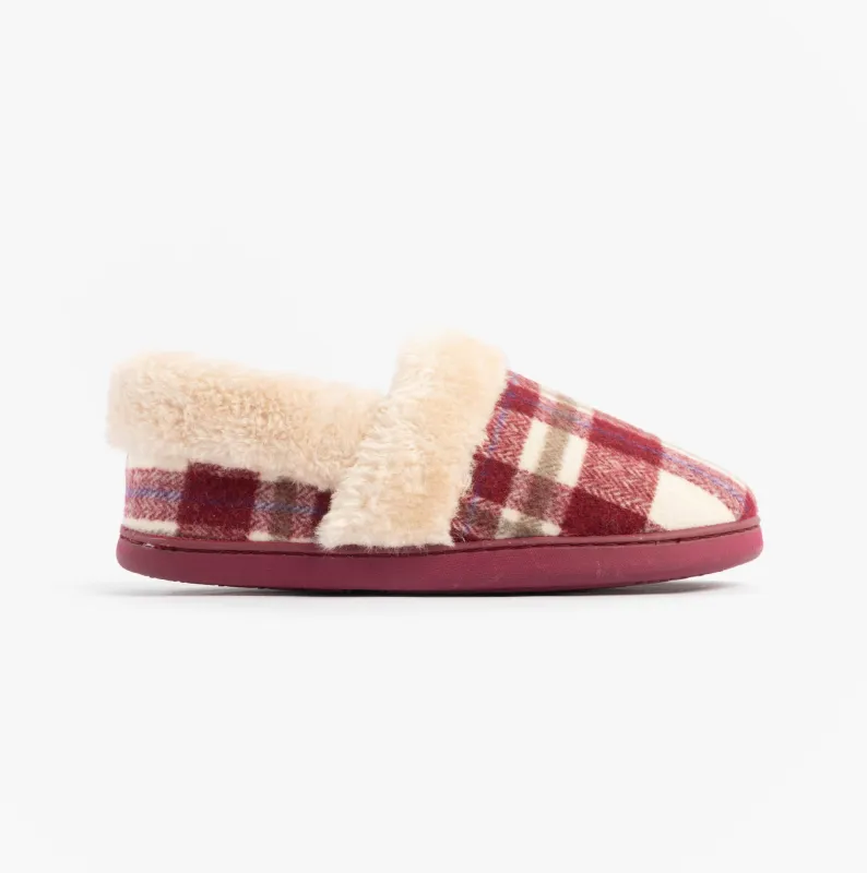 Jo & Joe HERITAGE Womens Full Slippers Cherry sold by Shuperb