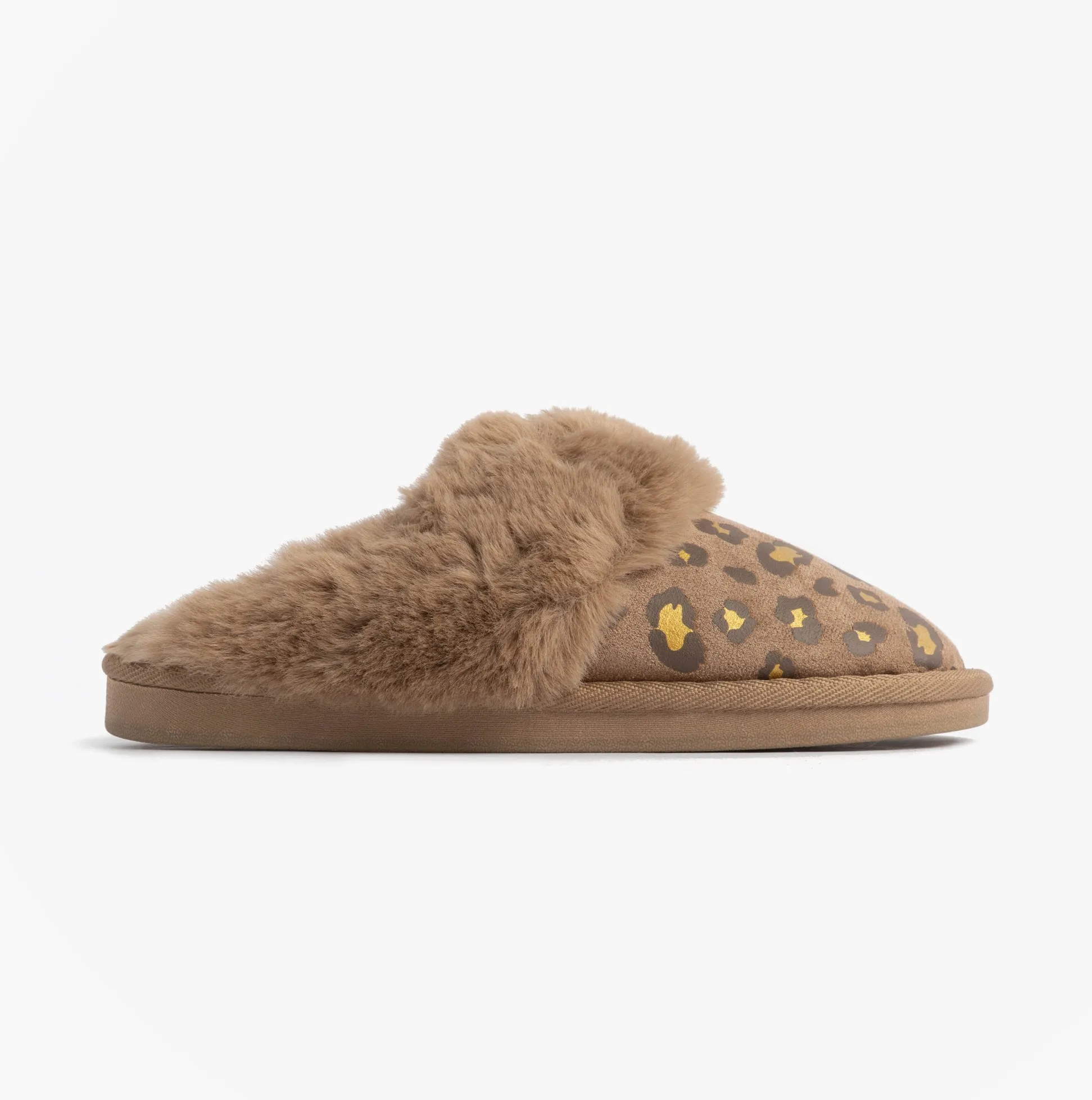 Jo & Joe MILA Womens Mule Slippers Chestnut Leopard sold by Shuperb
