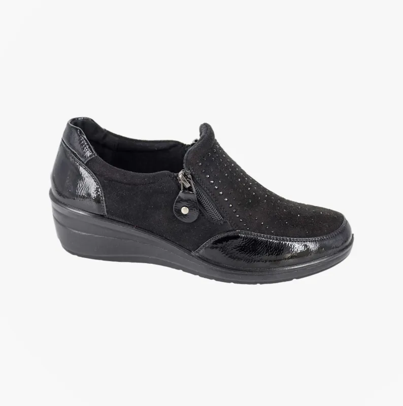 Boulevard L628AP Ladies Shoes Black sold by Shuperb