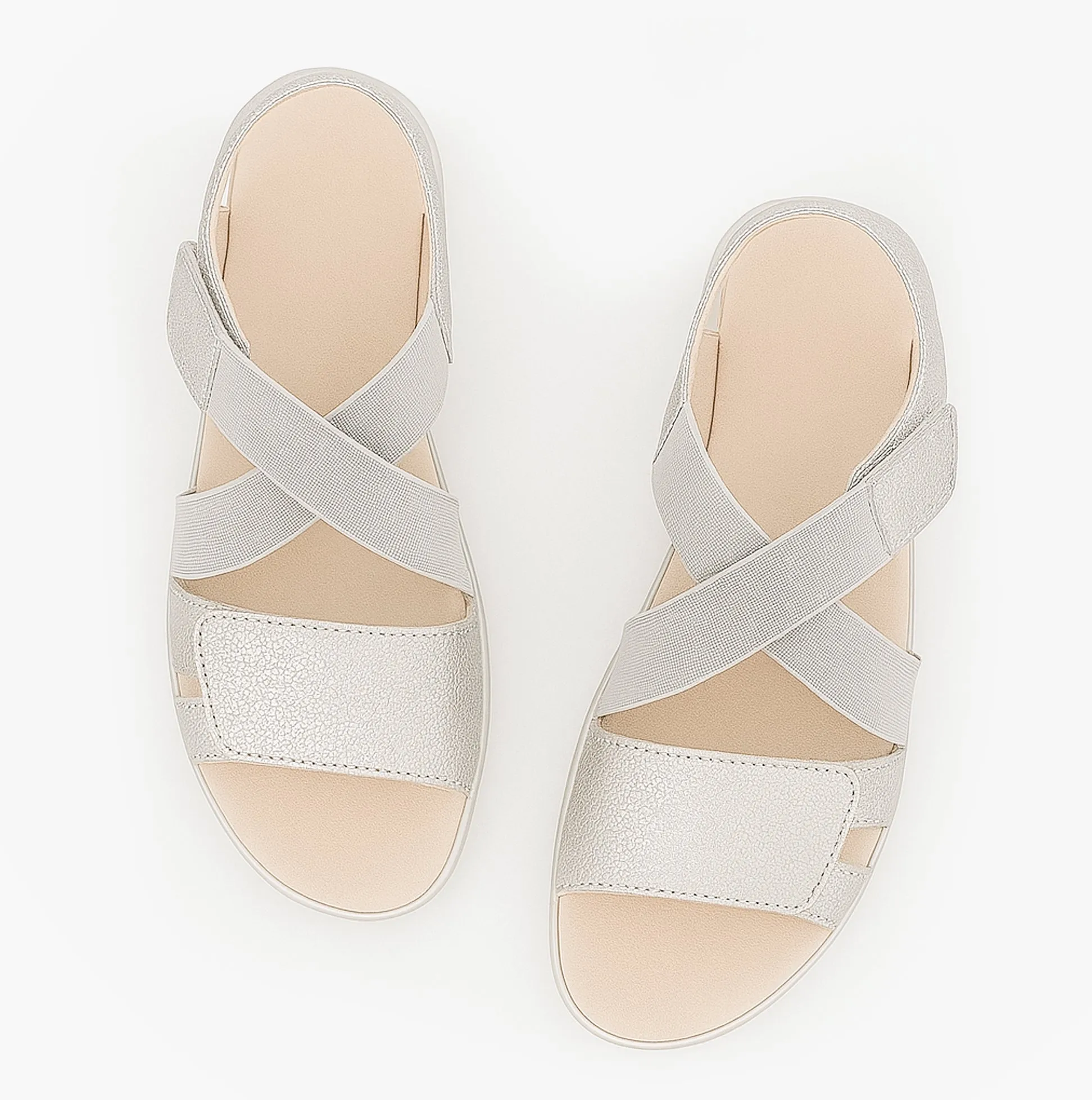 Boulevard Womens Strapy Sandals Silver Shimmer sold by Shuperb product image thumbnail 2