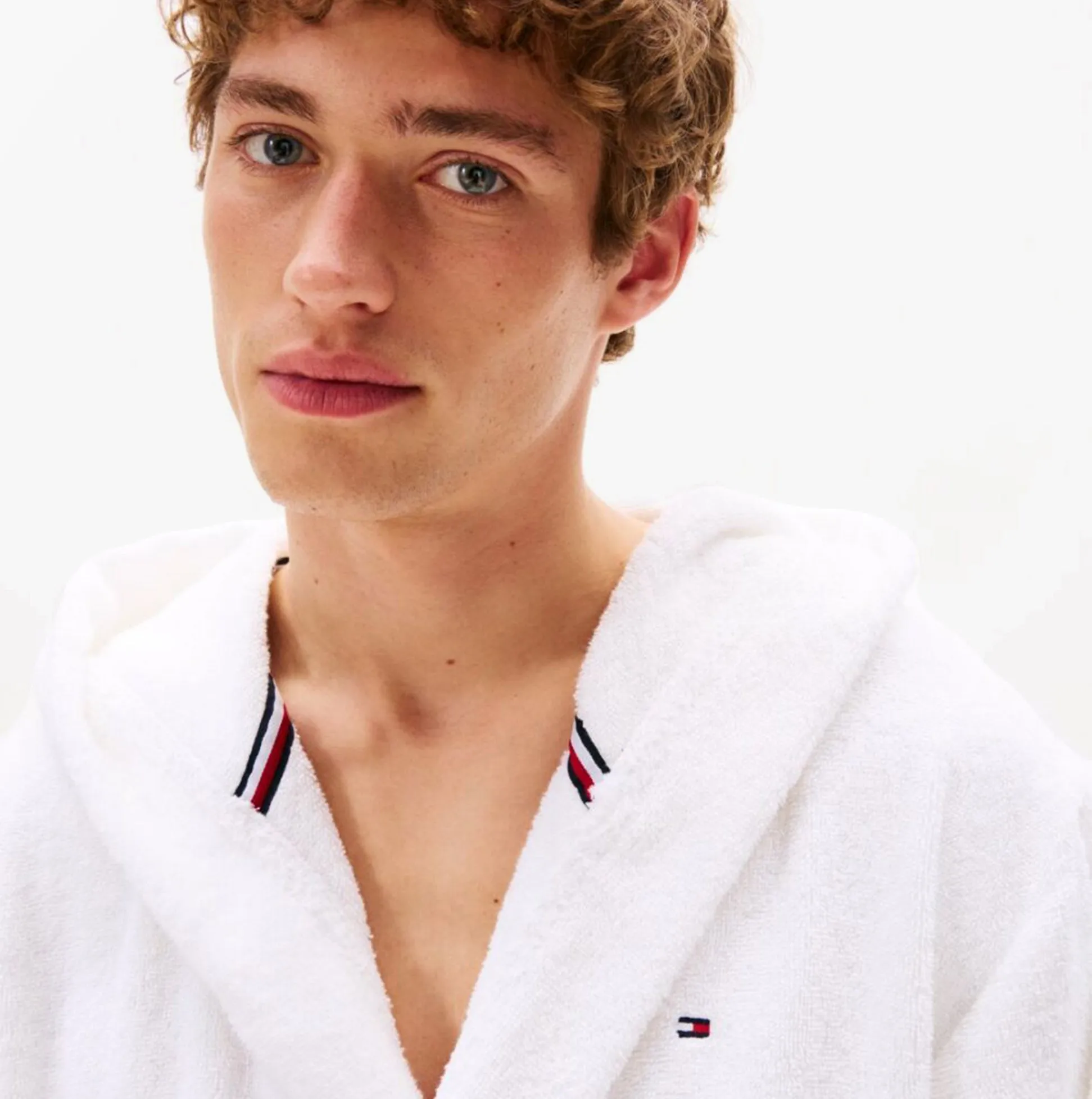 Tommy Hilfiger HOODED TOWELLING ROBE Mens Optic White sold by Shuperb product image thumbnail 4