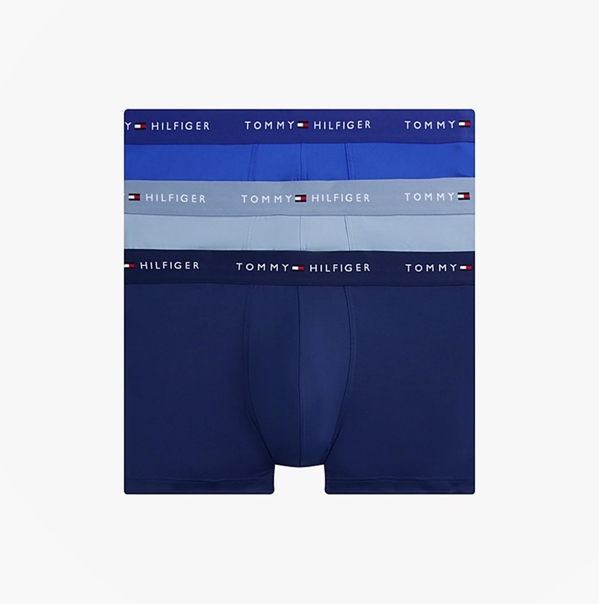 Tommy Hilfiger 3-Pack Signature Mens Microfibre Trunks Multicoloured sold by Shuperb