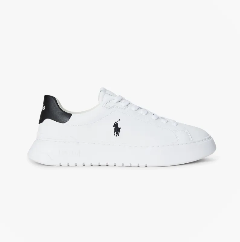 Polo Ralph Lauren RLITE COURT Mens Trainers White/Black sold by Shuperb