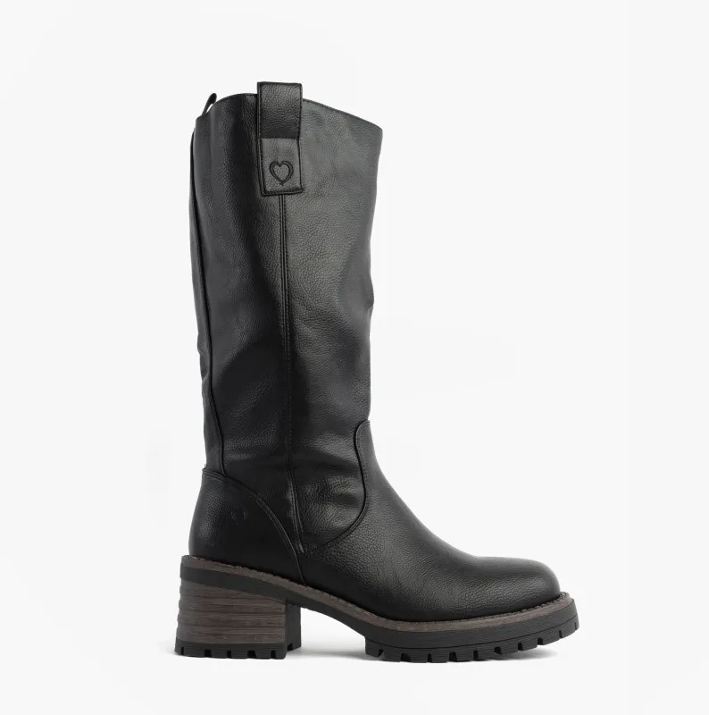 Heavenly Feet EVELINA Womens Long Boots Black made by Shuperb