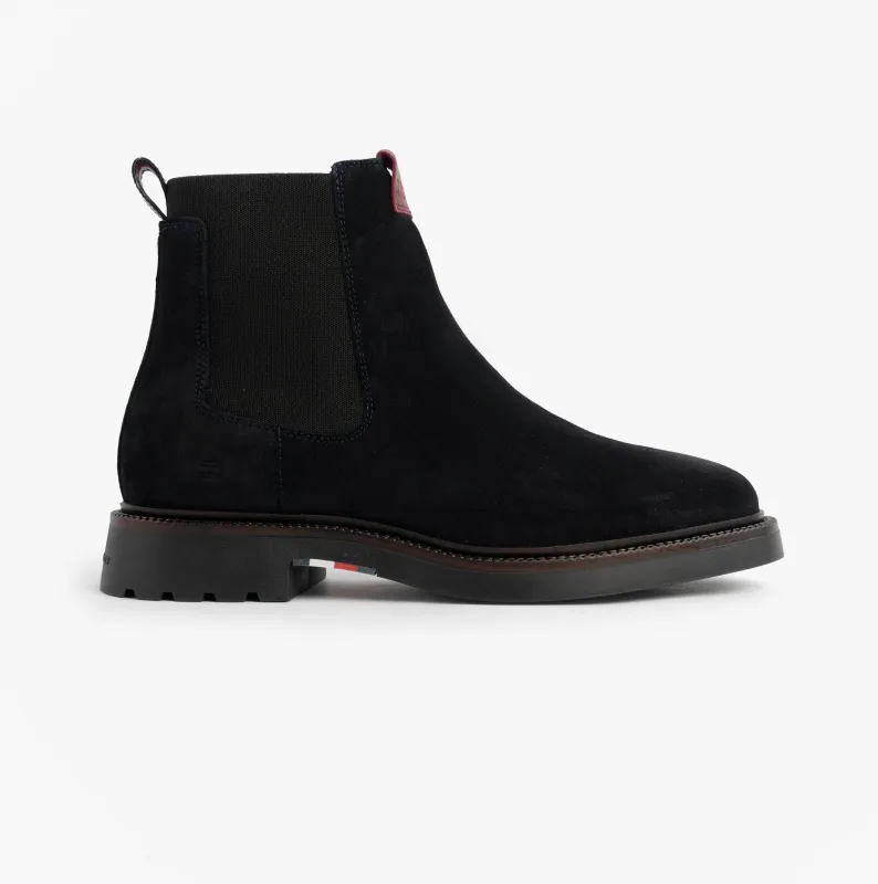 Tommy Hilfiger HILFIGER COMFORT Mens Suede Chelsea Boots Desert Sky sold by Shuperb