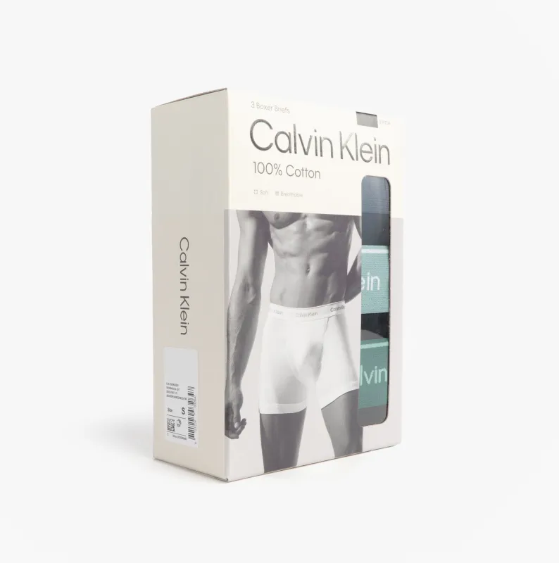 Calvin Klein BOXER BRIEF 3 Pack Mens Black Bodies Ink/Zoni Beach/Turf sold by Shuperb