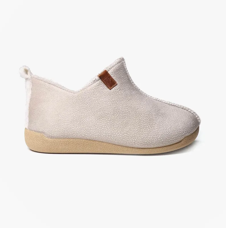 MOSCU-BD Womens Boot Slippers Beige made by Shuperb