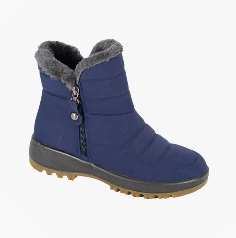 Boulevard L587C Womens Boots Navy sold by Shuperb