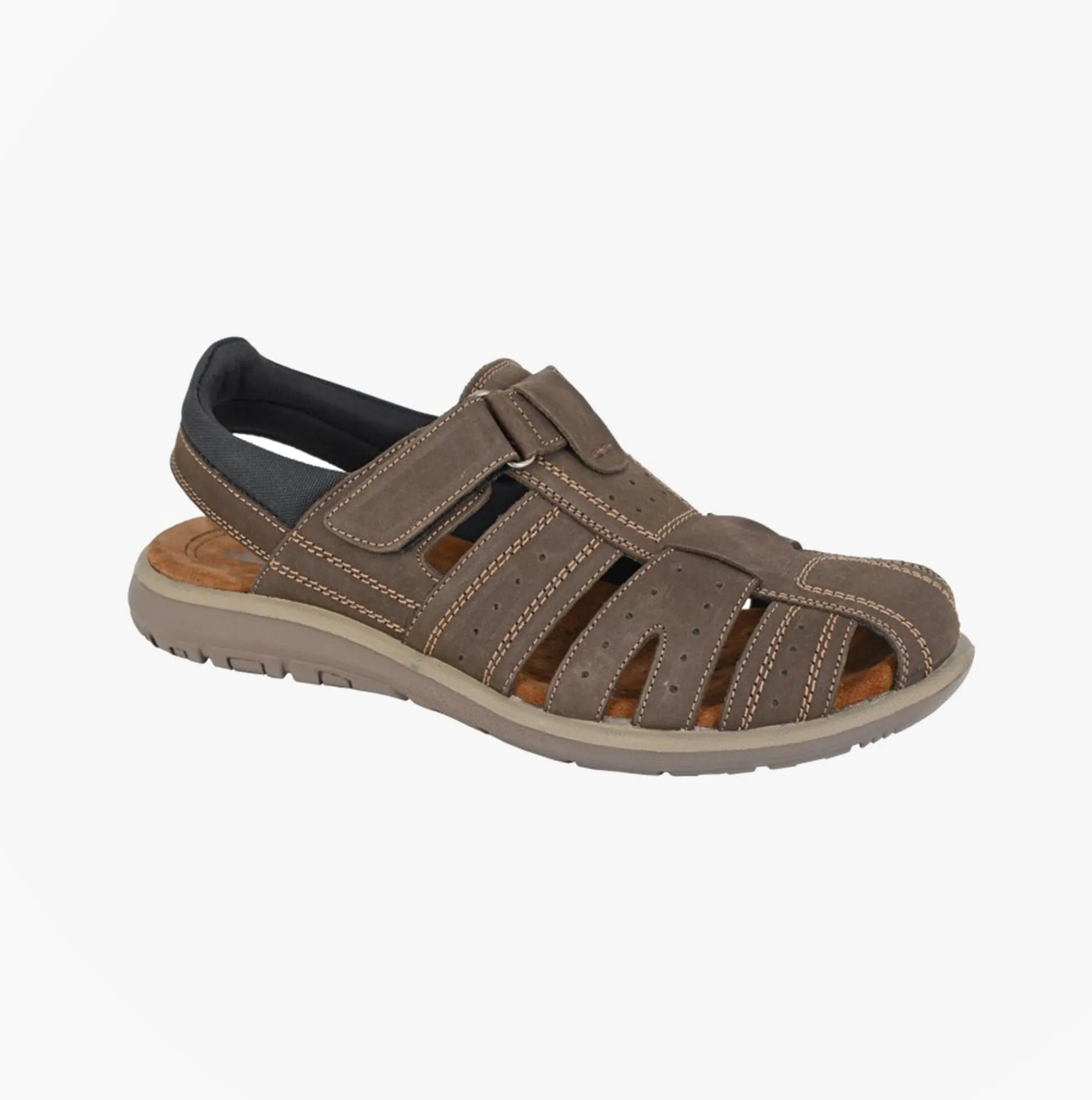Roamers M416B Mens Sandals Brown sold by Shuperb