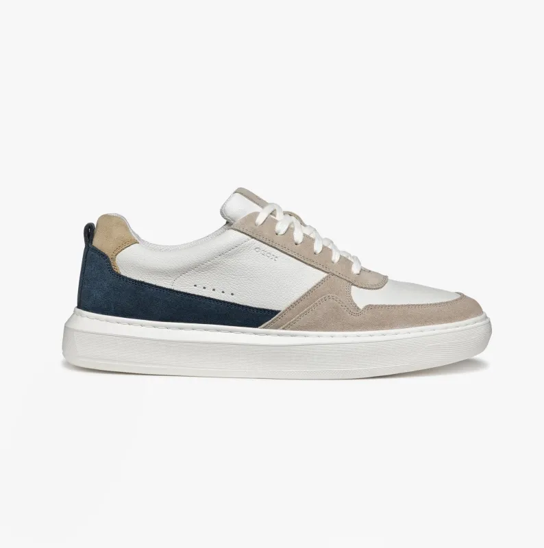 GEOX U DEIVEN Mens Trainers Sand/White sold by Shuperb