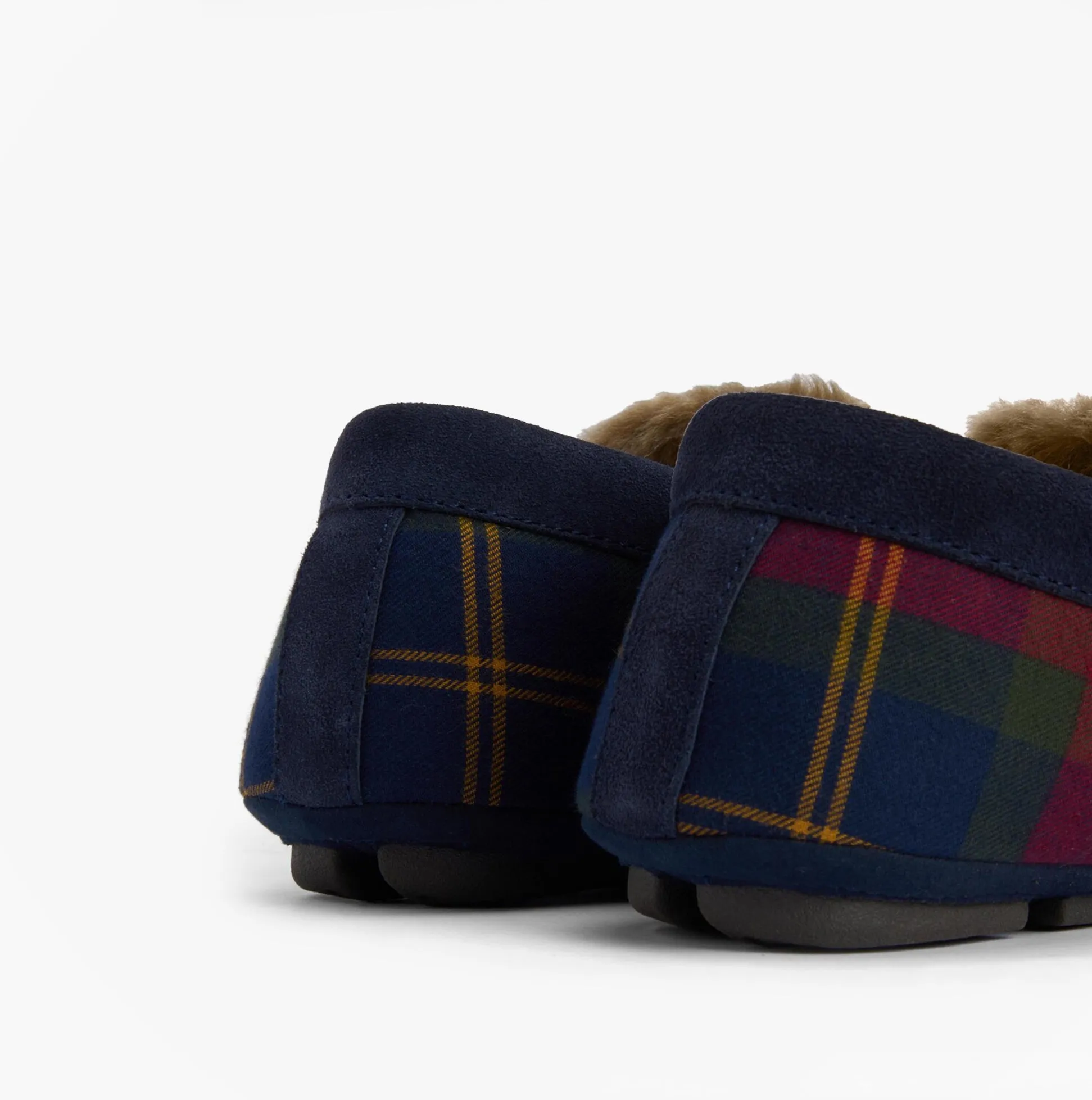 Barbour MONTY Mens Moccasin Slippers Winterberry Tartan sold by Shuperb product image thumbnail 4