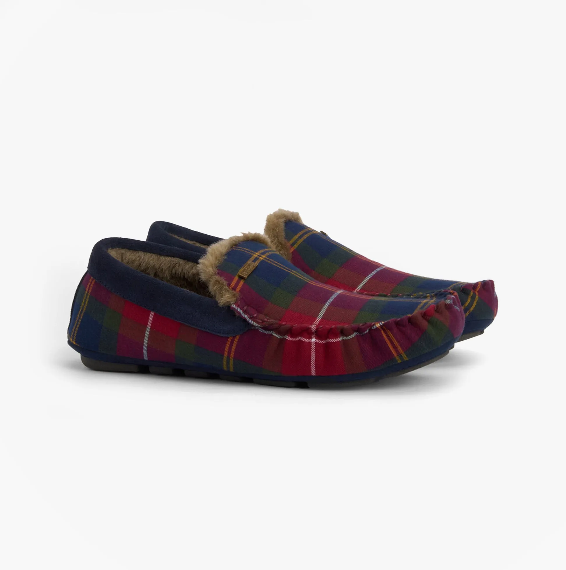 Barbour MONTY Mens Moccasin Slippers Winterberry Tartan sold by Shuperb product image thumbnail 2