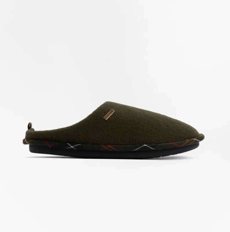 Barbour HEXHAM Mens Mule Slippers Olive sold by Shuperb