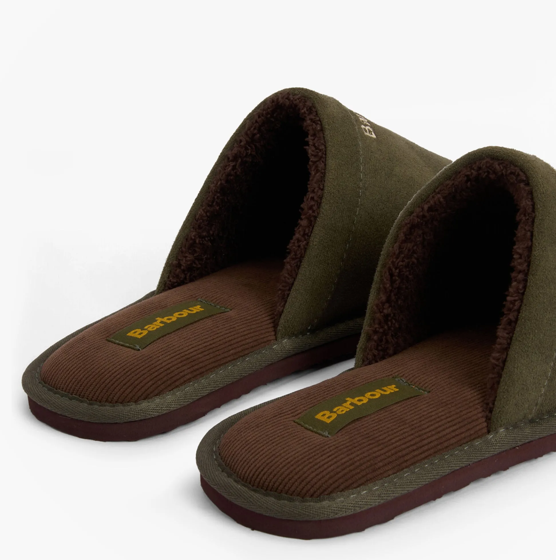 Barbour EVERITT Mens Mule Slippers Olive sold by Shuperb product image thumbnail 2