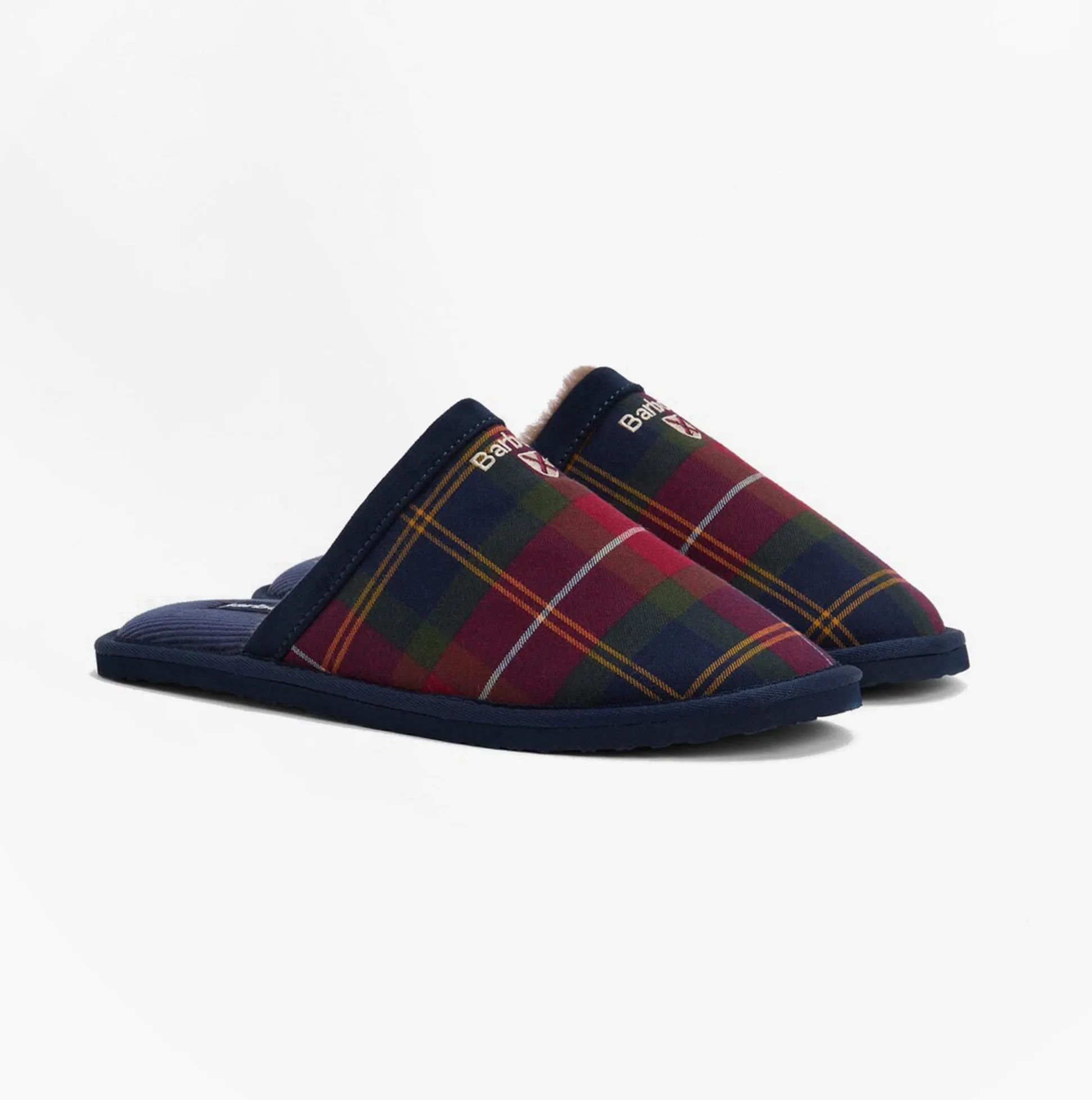 Barbour EVERITT Mens Mule Slippers Winterberry Tartan sold by Shuperb product image thumbnail 2