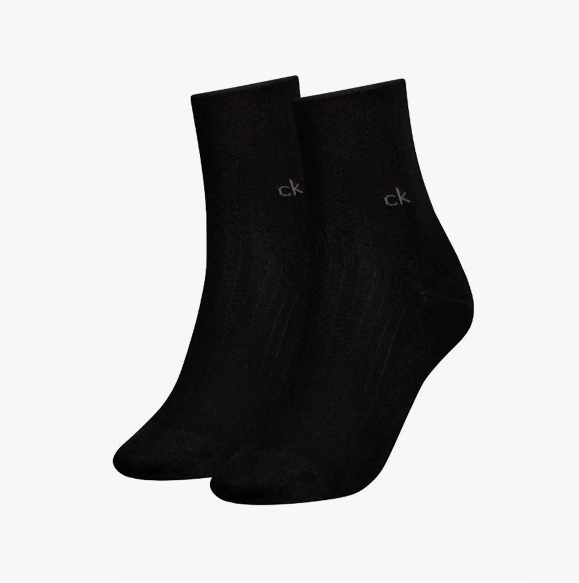 Calvin Klein 2 Pack Shorty Roll Top Womens Socks Black sold by Shuperb