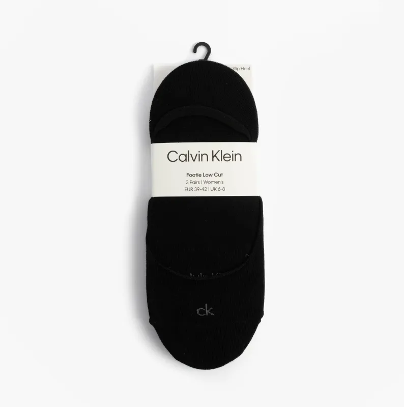 Calvin Klein 3 Pack Footie Womens Socks Black sold by Shuperb