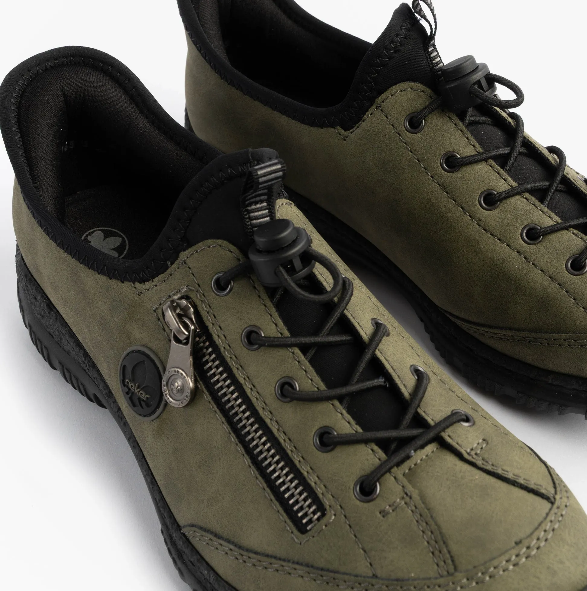 Rieker N3267-54 Nikita Womens Bungee Lace Shoes Green sold by Shuperb product image thumbnail 5