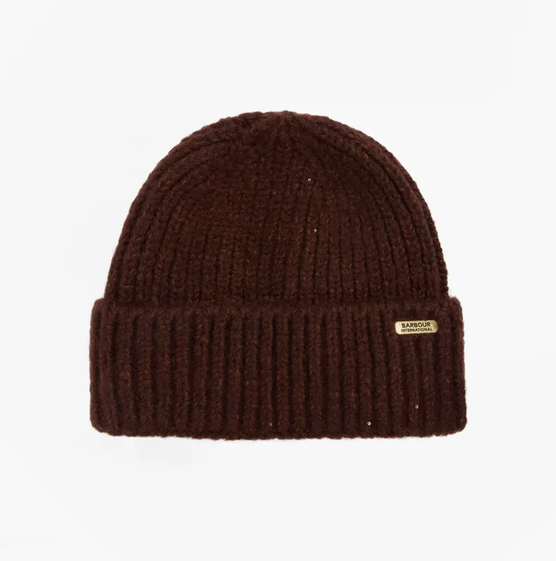 Barbour ARIA Womens Beanie Chocolate sold by Shuperb