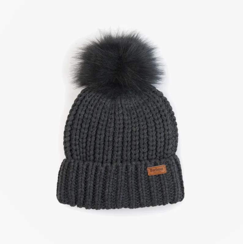 Barbour SALTBURN Womens Beanie Charcoal sold by Shuperb