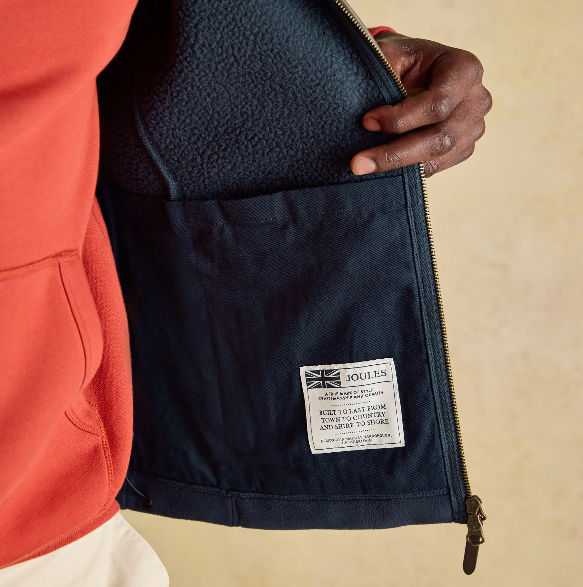 Joules HERITAGE FLEECE Mens Gilet Navy sold by Shuperb product image thumbnail 3