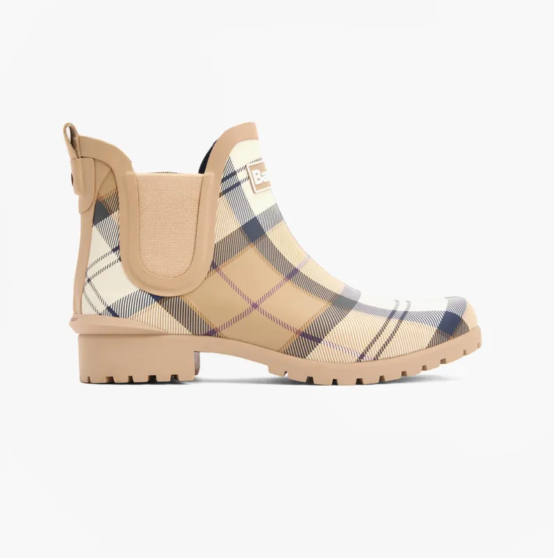 Barbour WILTON Womens Chelsea Wellies Hessian Tartan sold by Shuperb