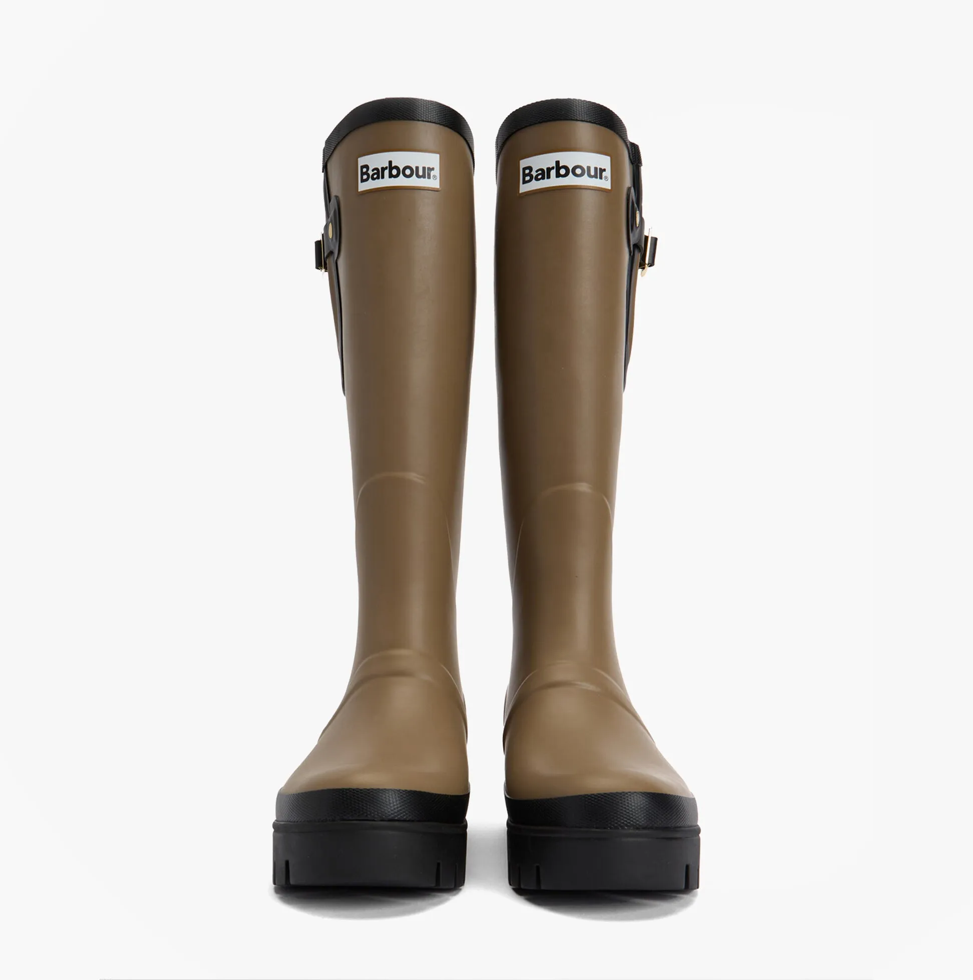 Barbour LEIGHTON Womens Tall Wellies Military Brown/Black sold by Shuperb product image thumbnail 5