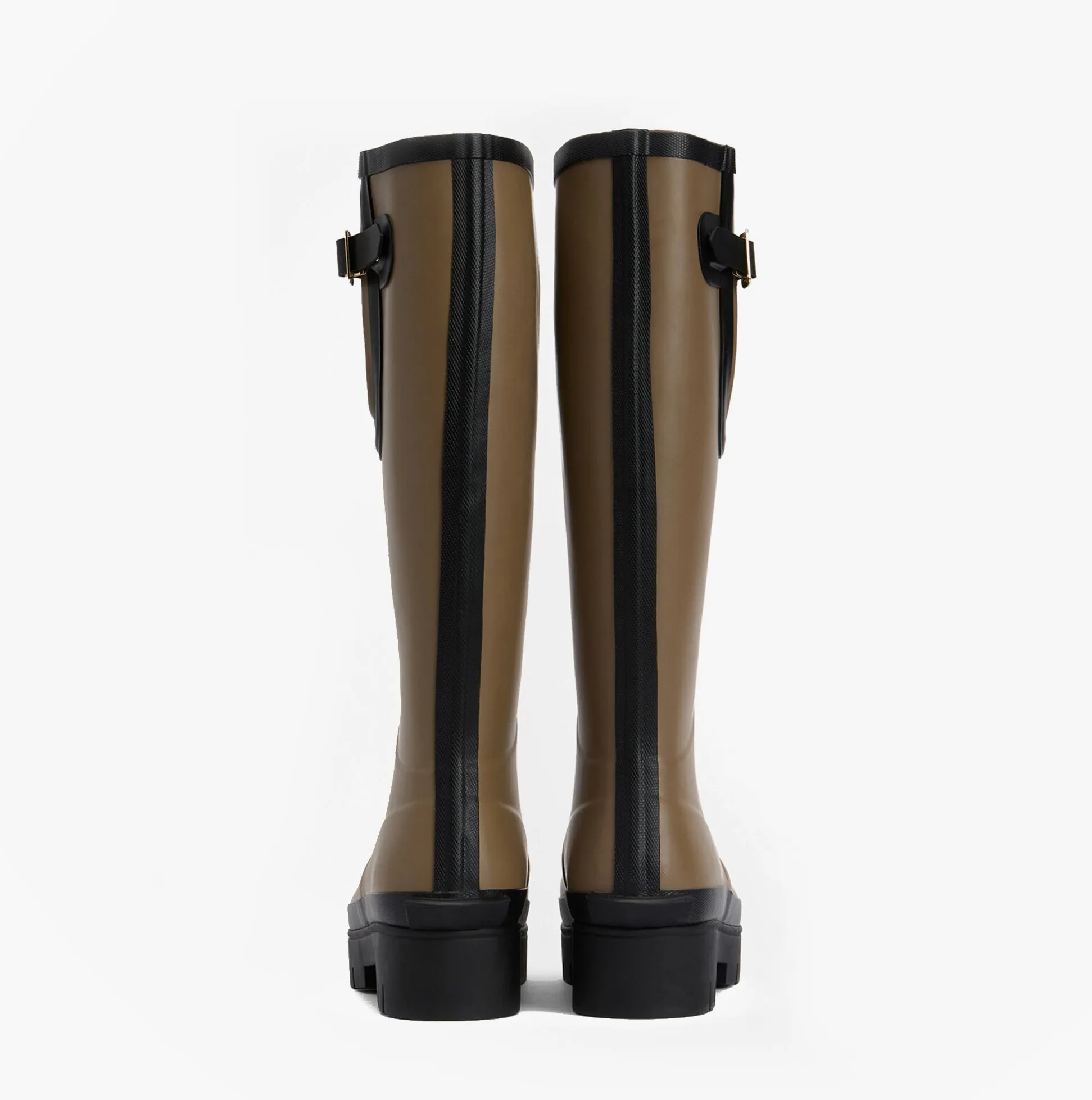 Barbour LEIGHTON Womens Tall Wellies Military Brown/Black sold by Shuperb product image thumbnail 3