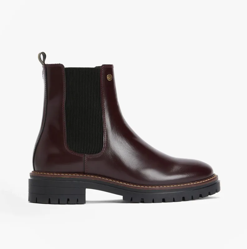 Barbour MARLA Womens Chelsea Boots Cherry Glace sold by Shuperb