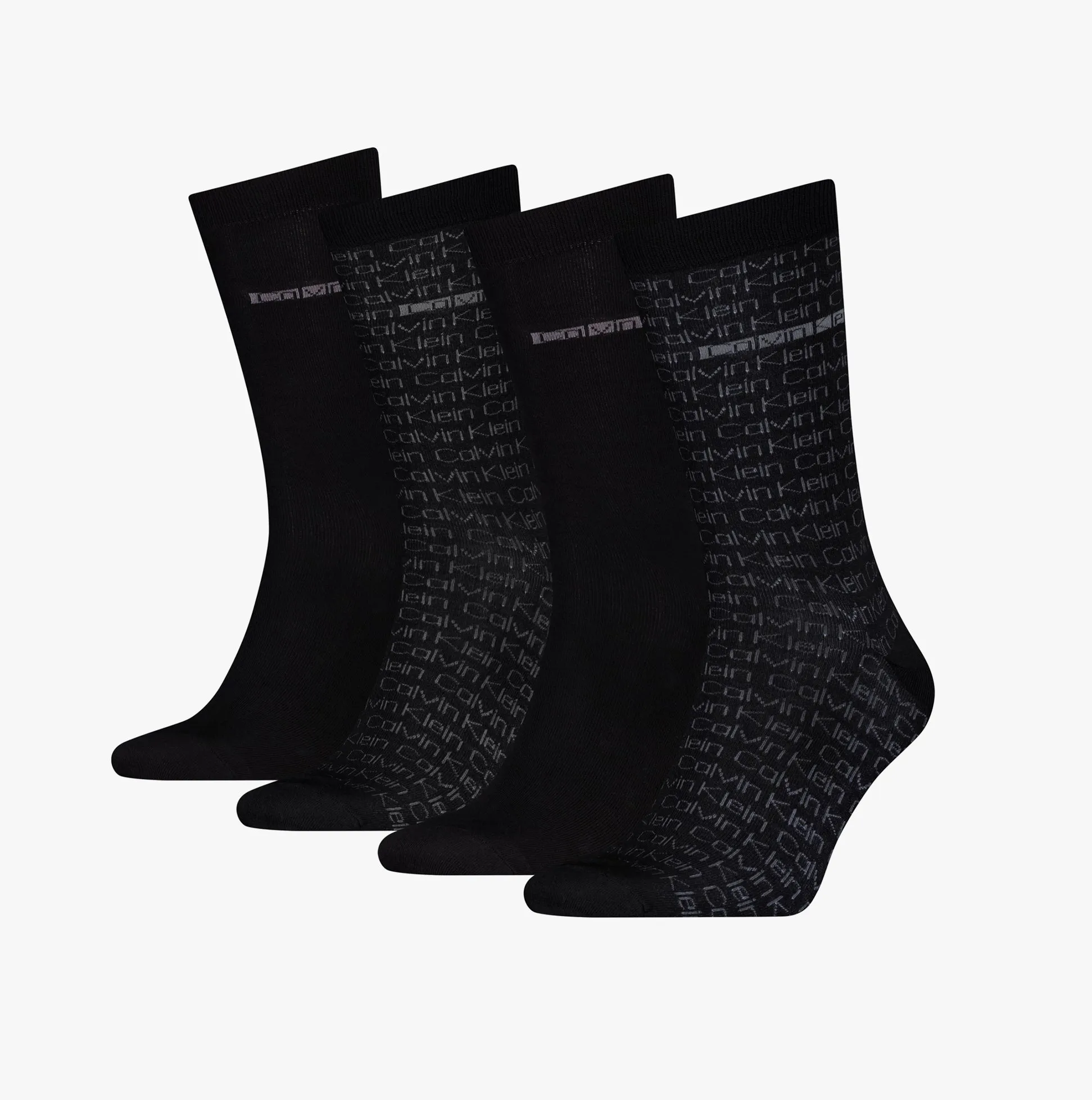 Calvin Klein 4 Pack Giftbox AOP Mens Socks Black sold by Shuperb