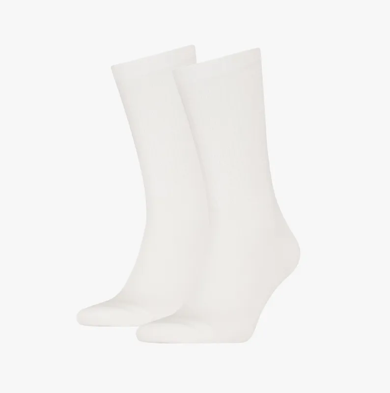 Calvin Klein 2 Pack Back Logo Mens Socks White sold by Shuperb