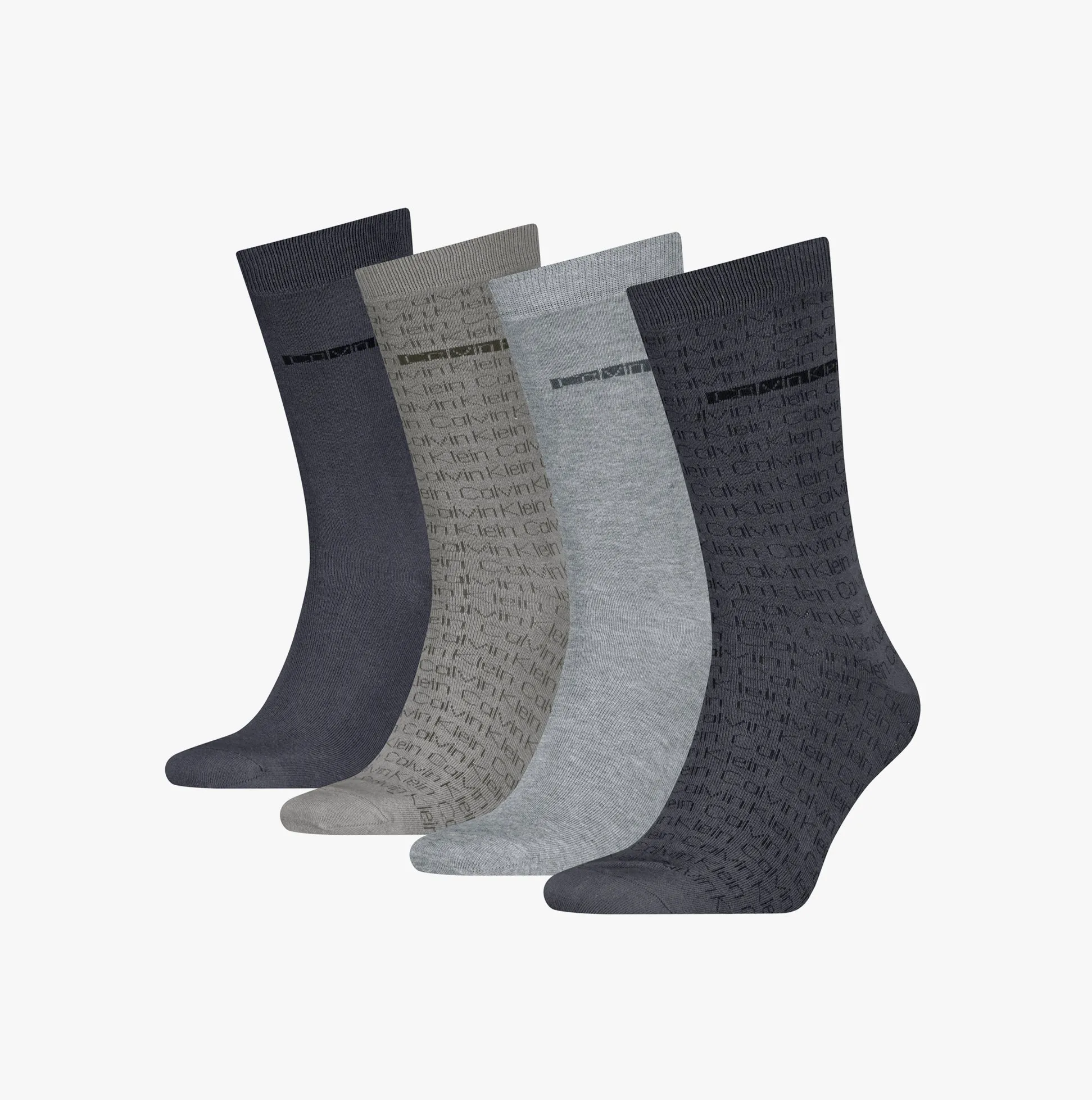 Calvin Klein 4 Pack Giftbox AOP Mens Socks Grey Combo sold by Shuperb