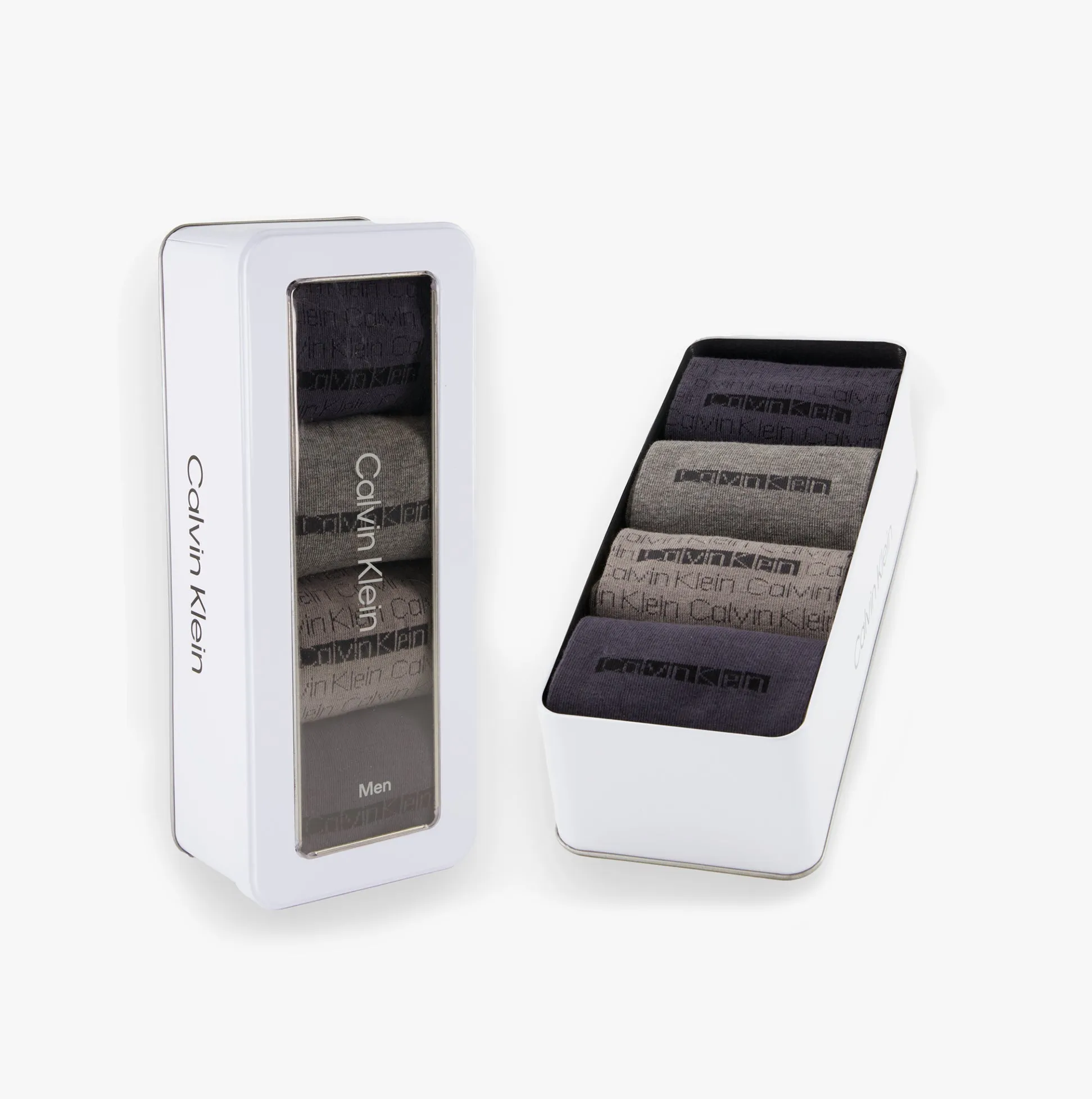 Calvin Klein 4 Pack Giftbox AOP Mens Socks Grey Combo sold by Shuperb product image thumbnail 2