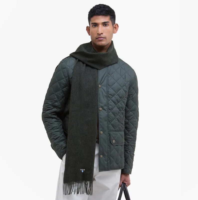 Barbour PLAIN LAMBSWOOL Mens Winter Seaweed sold by Shuperb