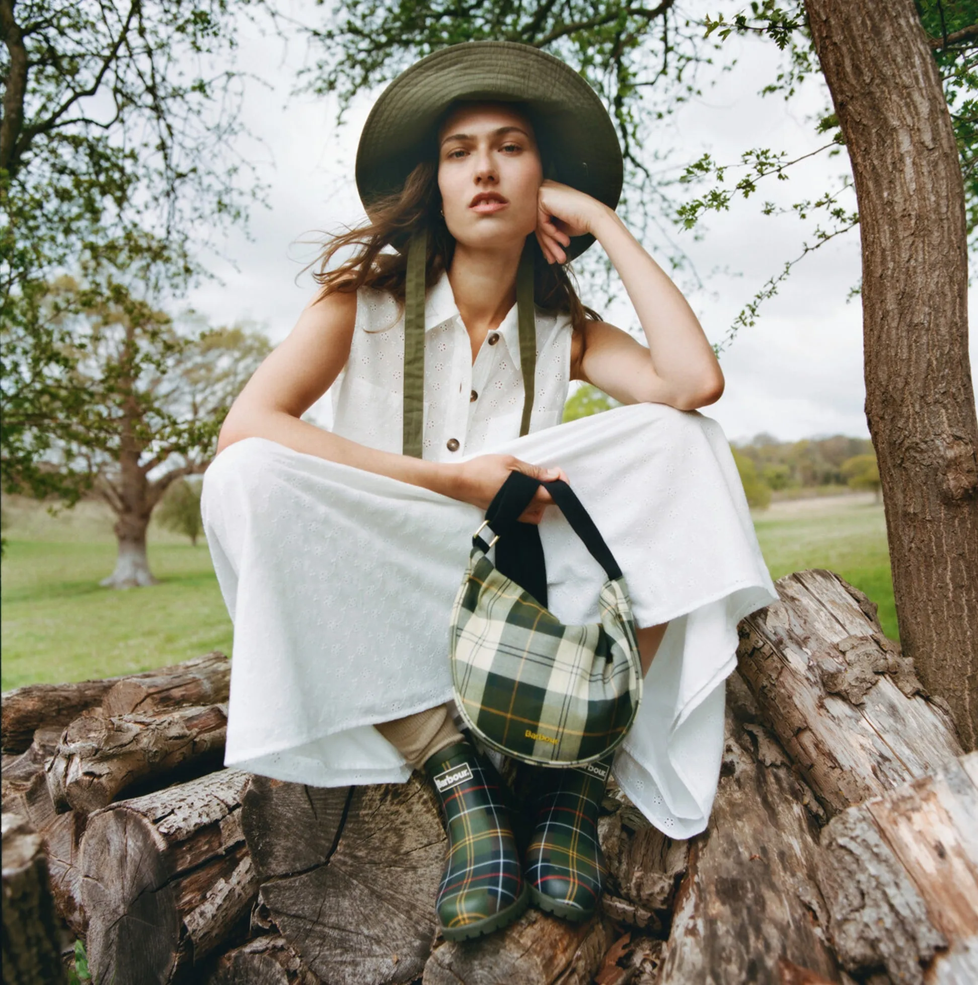 Barbour WILTON Womens Ankle Wellington Boots Classic Tartan sold by Shuperb product image thumbnail 2