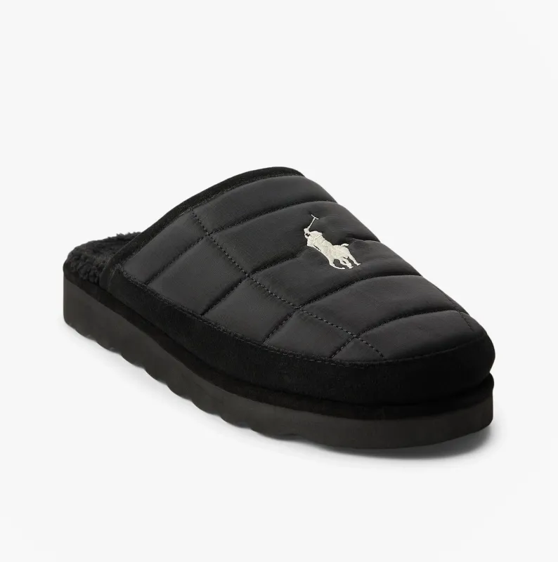 Polo Ralph Lauren READ SCFF II Mens Mule Slippers Black/Cream sold by Shuperb