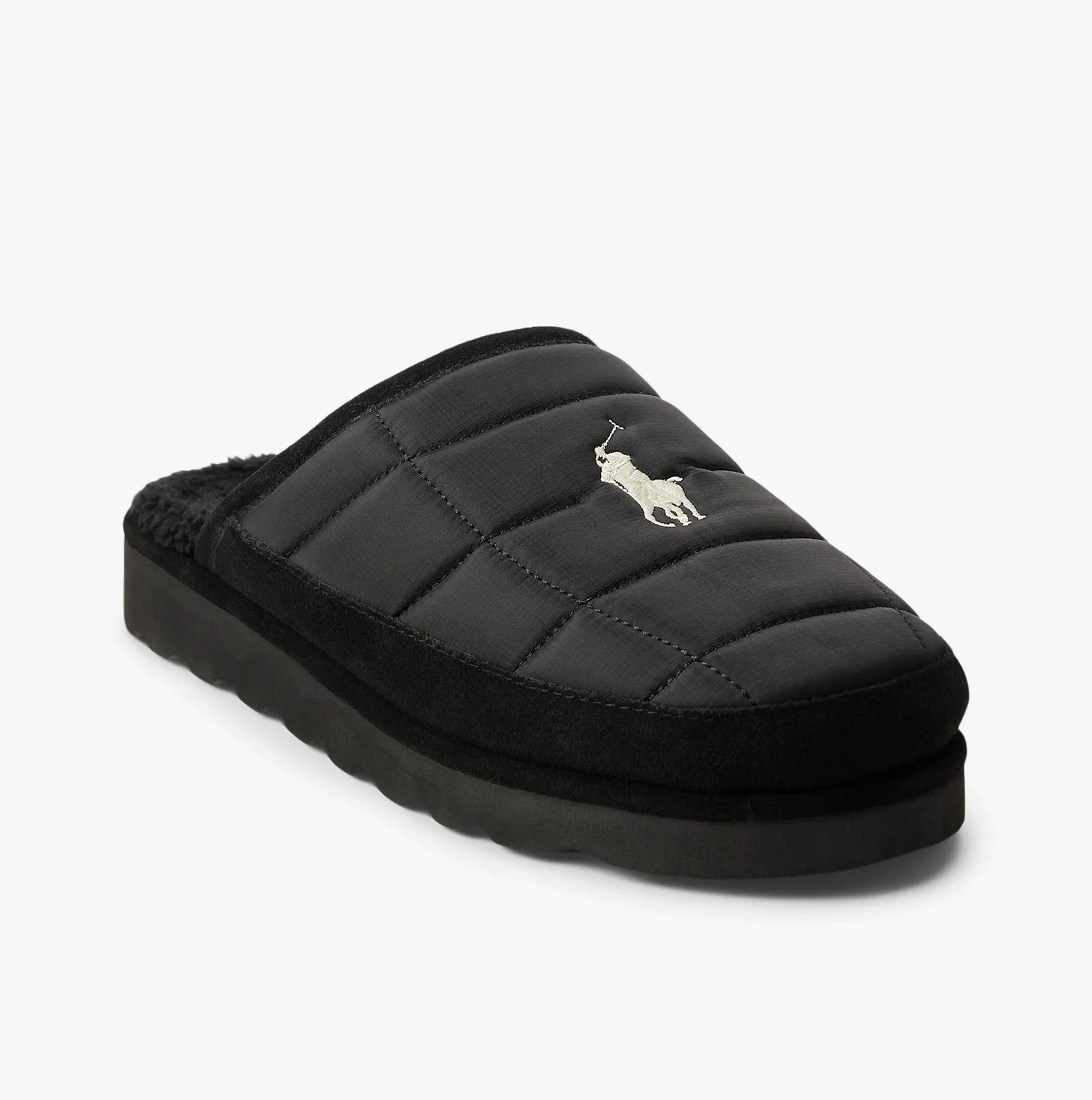 Polo Ralph Lauren READ SCFF II Mens Mule Slippers Black/Cream sold by Shuperb