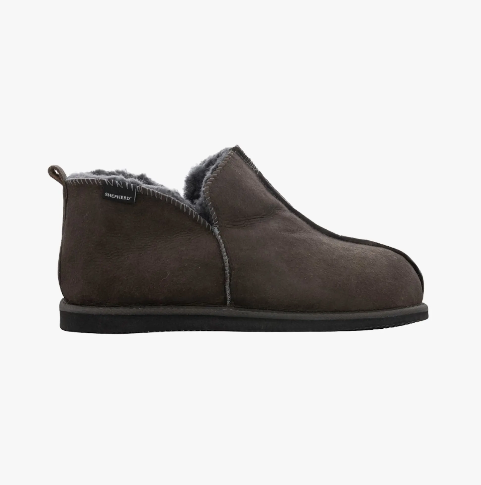 Shepherd ANTON Mens Slippers Matt Black sold by Shuperb