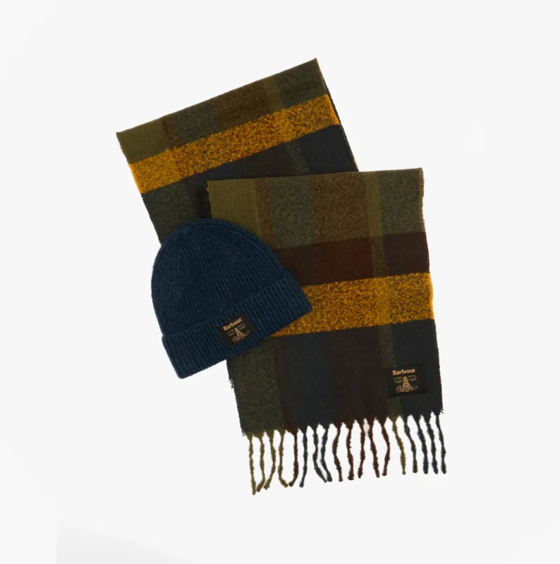 Barbour WESTERDALE BEANIE & SCARF Mens Gift Set Classic sold by Shuperb