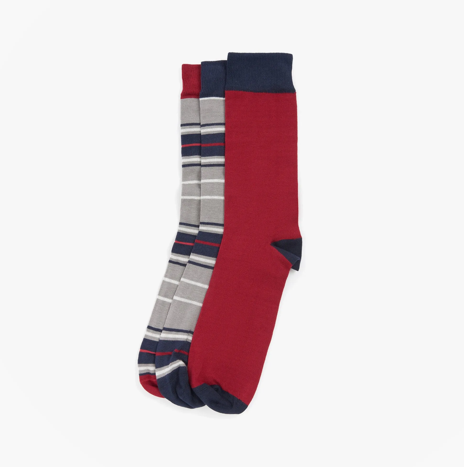 Barbour TARTAN SOCKS Mens 3 Pack Gift Box Blue Granite sold by Shuperb
