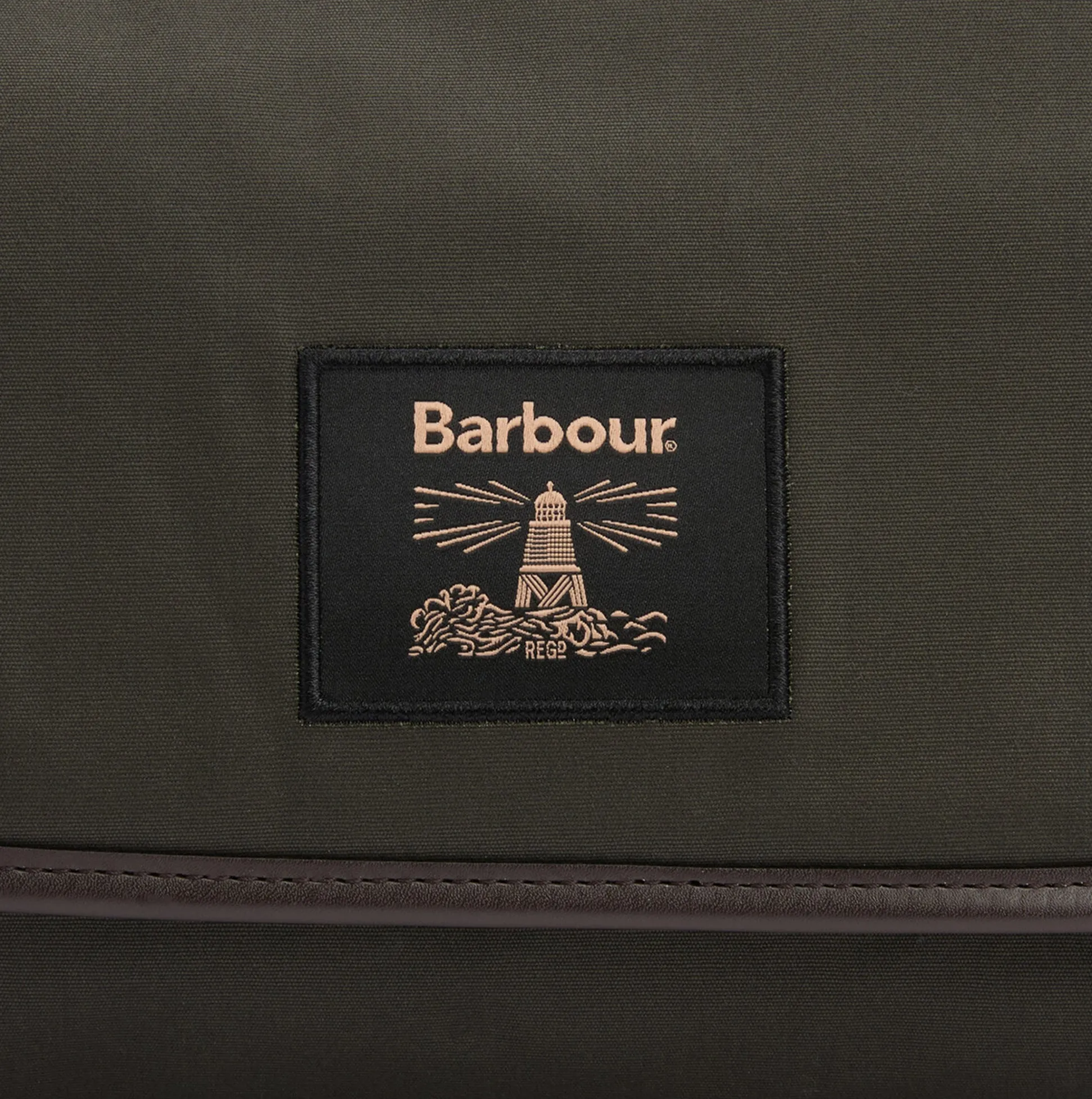 Barbour WAXED HANGING Mens Washbag Olive/Beacon sold by Shuperb product image thumbnail 5