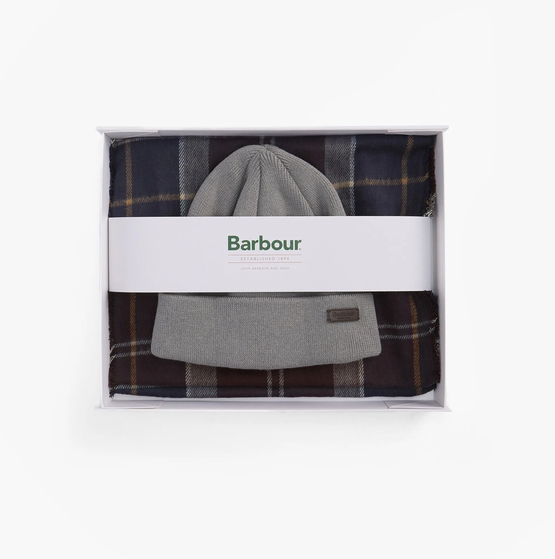 Barbour SWINTON BEANIE & GALINGALE SCARF Mens Gift Set Midnight Oak sold by Shuperb product image thumbnail 5